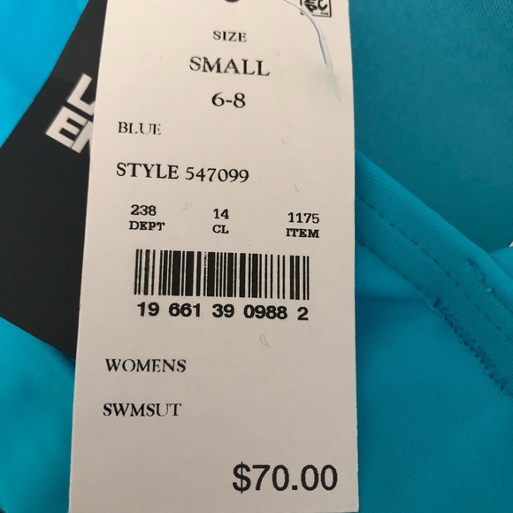 Lands End Womens Swimsuit UPF 50 Full Coverage Turquoise Blue Small - Picture 9 of 10